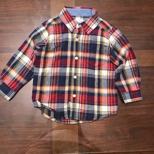 NEW Carter’s 18M Boy’s Plaid Button Front Shirt